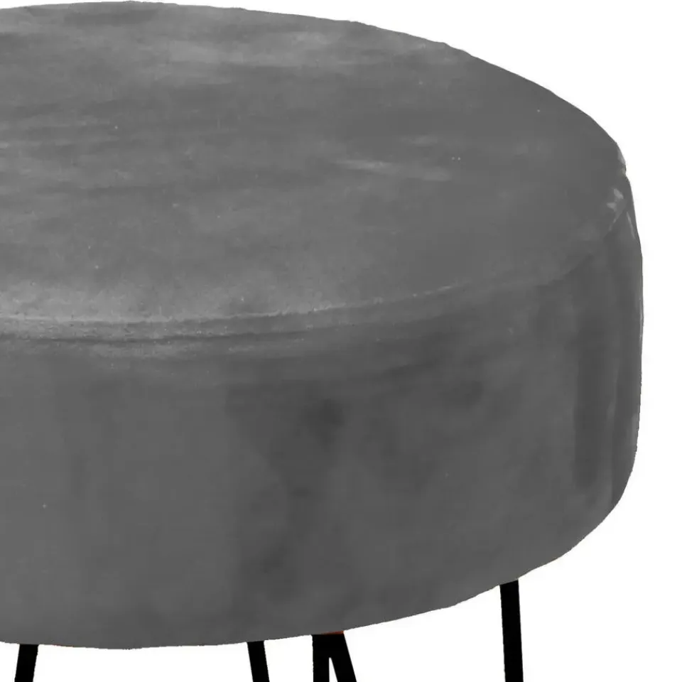 Unique Living Kruk Davy - velvet - grijs - metaal/stof - 35x40 cm