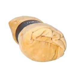 Unique Living Plaid/deken - fleece - mosterd geel - 130 x 180 cm Best