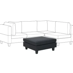 Beliani UNSTAD - Hocker - Zwart - Polyester Outlet