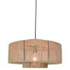 Urban Interiors Hanglamp Drum Ø50x 25cm. jute Clearance