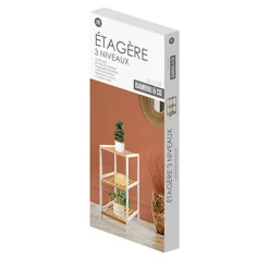 Urban Living Douche/badkamer opberg rekje - bamboe - 3 lagen New