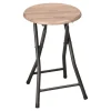 Urban Living krukje - metaal/hout - D30 x H45 cm - opvouwbaar Outlet