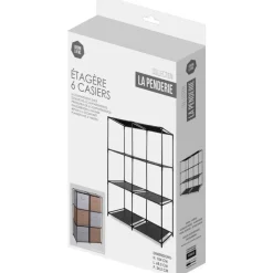 Urban Living Opbergrek - 3-laags - metaal - kunststof - zwart - 68 x 104 cm