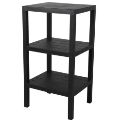 Urban Living Opbergrek - zwart - kunststof - 39 x 33 x 72 cm Clearance