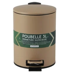 Urban Living Pedaalemmer Toulon - beige - 3L - metaal Clearance