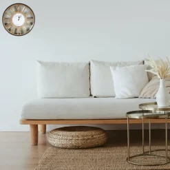 Urban Living Wandklok Grand Central - Open - D40 cm - hout Sale