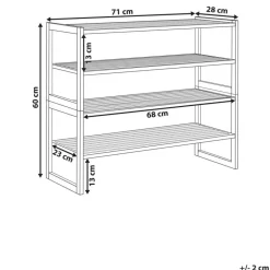 Beliani UVALDA - Badkamerkast - Lichthout - Bamboe Outlet