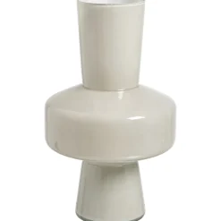 Leen Bakker Vaas Cire - taupe - glas - 30,5xØ18 cm Sale