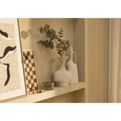 Leen Bakker Vaas Dust - off-white - keramiek - 30x24x9 cm Discount