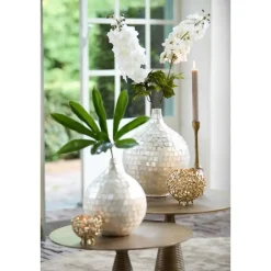 Light & Living Vaas Elorza - Crème - Ø28cm Outlet