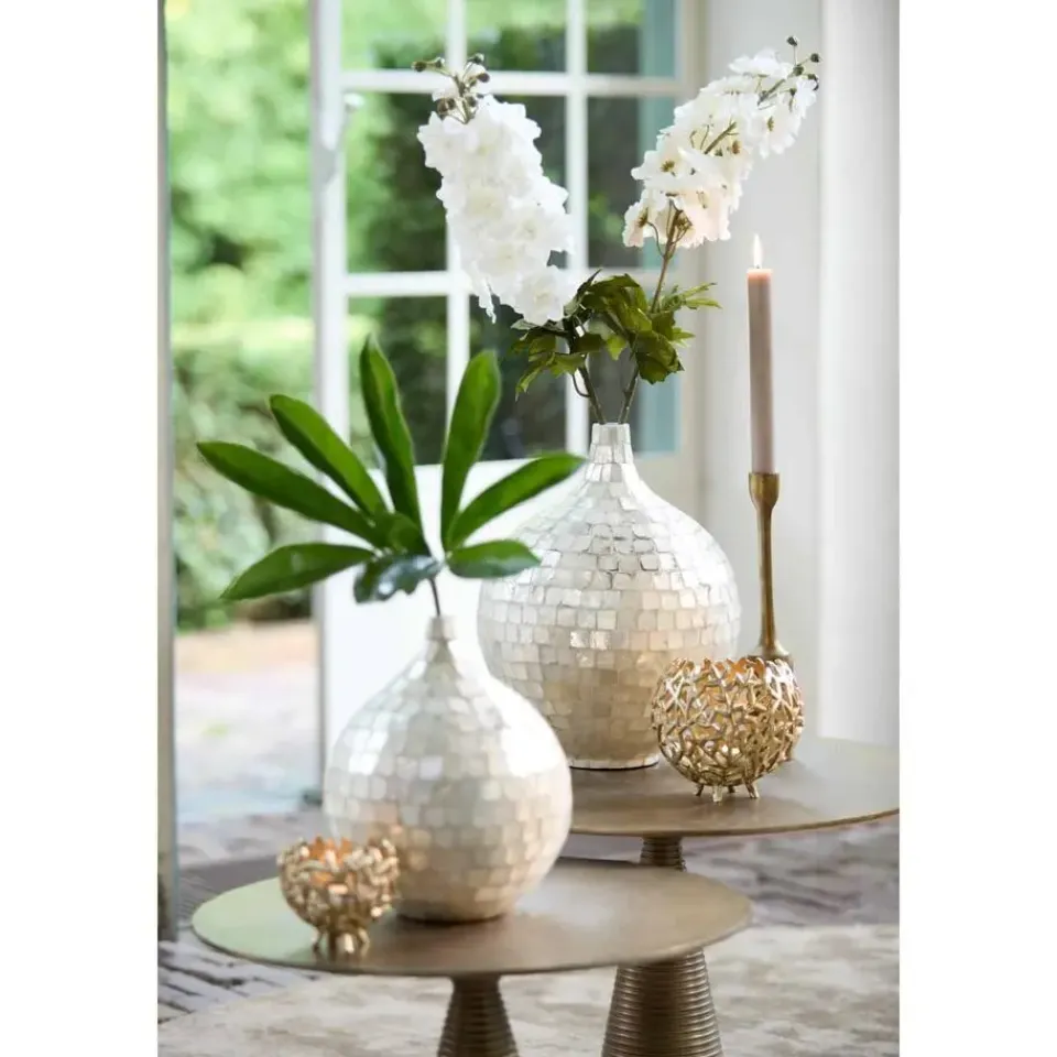 Light & Living Vaas Elorza - Crème - Ø28cm Outlet