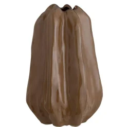 Leen Bakker Vaas Fleurie - bruin - stoneware - 25,5x16,5x15 cm Clearance