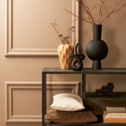 Light & Living Vaas Kavandu - Zwart - 22x14x40cm