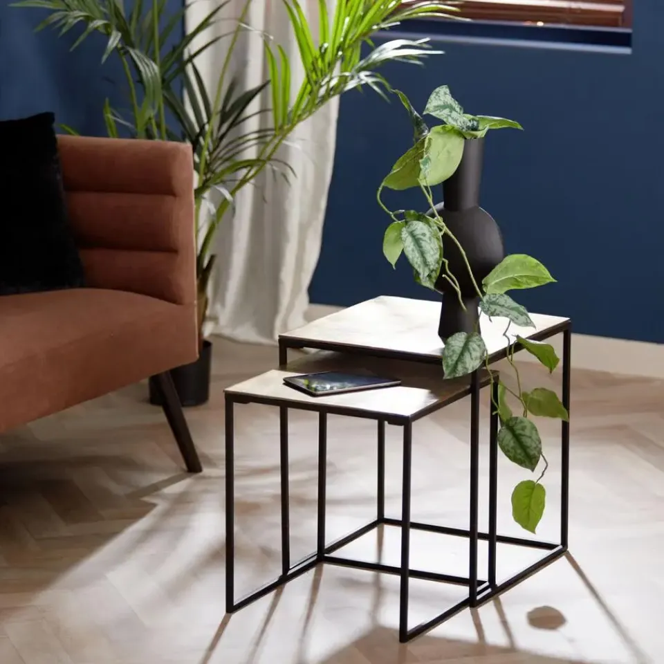 Light & Living Vaas Kavandu - Zwart - 22x14x40cm