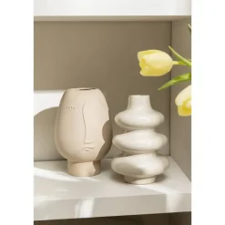 Leen Bakker Vaas Liz - naturel - 24xØ16 cm Online