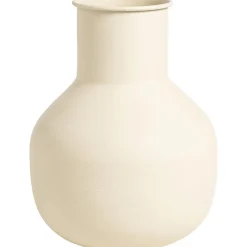 Leen Bakker Vaas Maan off-white metaal - 30,3x23x12,3 cm Discount