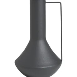 Leen Bakker Vaas Maan zwart metaal - 35,2x21,8x7,2 cm Hot