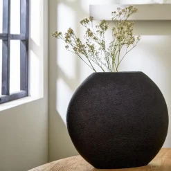 Light & Living Vaas Rayskin - Zwart - 49.5x20x45cm Hot