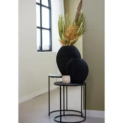 Light & Living Vaas Skeld - Zwart - 39x11x40cm