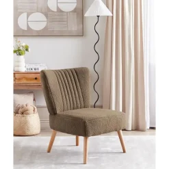 Beliani VAASA - Fauteuil - Bruin - Polyester Best