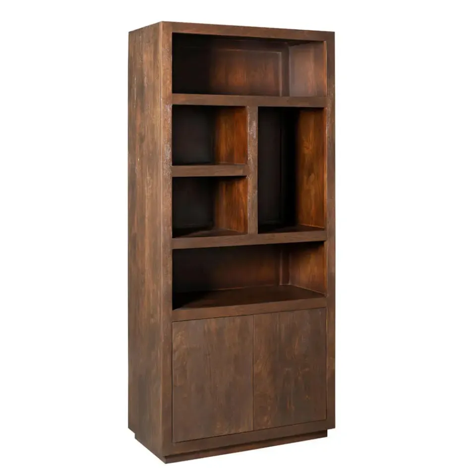 StarFurn Vakkenkast Bruin Hout - 90x45x200cm - Brussel New