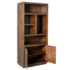 StarFurn Vakkenkast Bruin Hout - 90x45x200cm - Brussel New