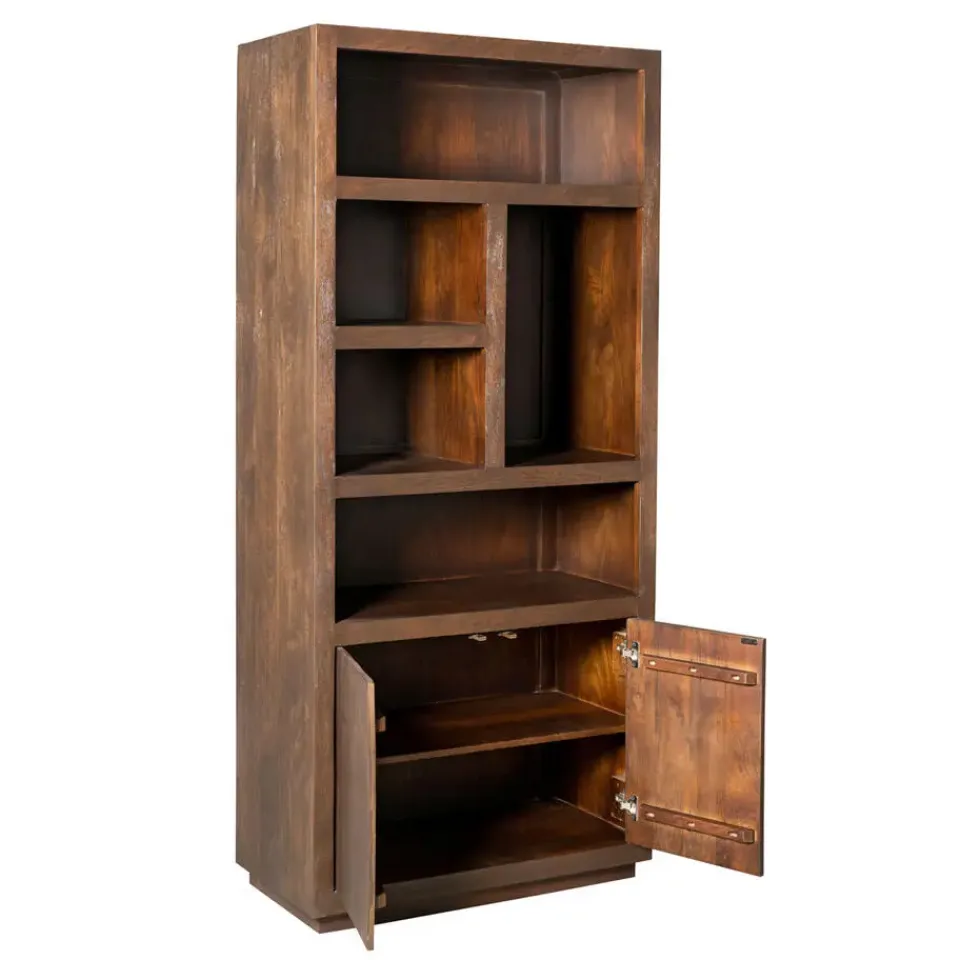 StarFurn Vakkenkast Bruin Hout - 90x45x200cm - Brussel New