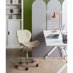 Leen Bakker VALETTA - Bureaustoel - Beige - Kunstleer Sale