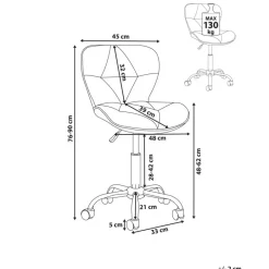 Leen Bakker VALETTA - Bureaustoel - Beige - Kunstleer Sale