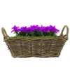 Van der Leeden Mand met hengsels - bruin - 42 x 27 x 14 cm -rotan Outlet