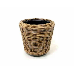 Van der Leeden Planten mand - rotan - 40x39cm - drypot Online