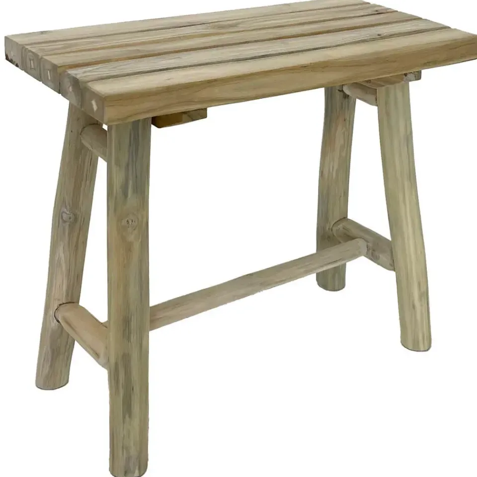 Van der Leeden V/d Leeden Houten bankje - 43 x 21 x 38 cm - teakhout - zitbankje Clearance