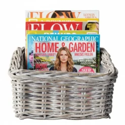 Van der Leeden VD Leeden Opbergmand - antiek wit - 30 x 30 x 15 cm - rotan Hot