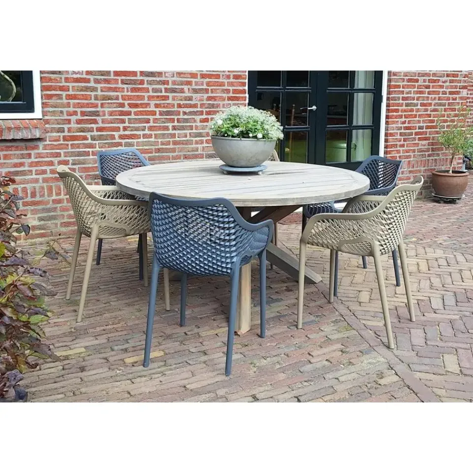 Madino Terrasmeubilair VDG - Madino Air stapelbare stoel - Grijs Outlet