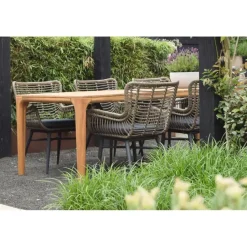 Van der Garde Tuinmeubelen - Premium VDG Set van 4 - Jasmine dining tuinstoel - Naturel Hot