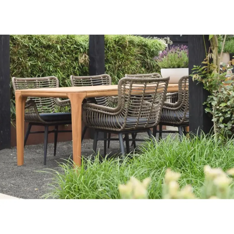 Van der Garde Tuinmeubelen - Premium VDG Set van 4 - Jasmine dining tuinstoel - Naturel Hot