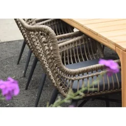 Van der Garde Tuinmeubelen - Premium VDG Set van 4 - Jasmine dining tuinstoel - Naturel Hot