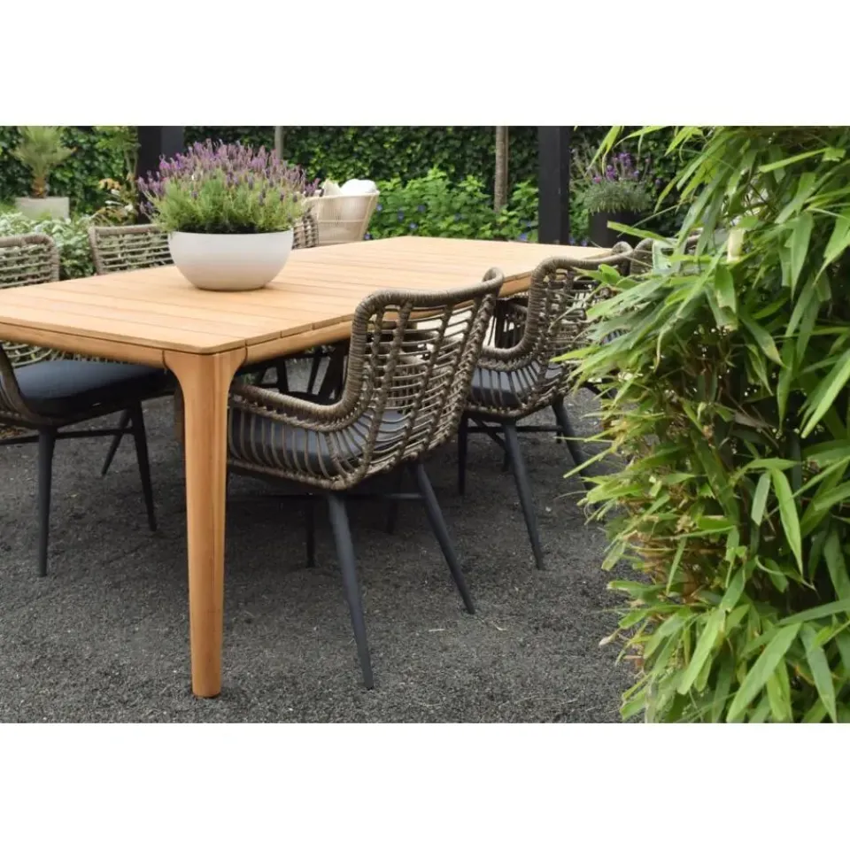 Van der Garde Tuinmeubelen - Premium VDG Set van 4 - Jasmine dining tuinstoel - Naturel Hot