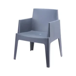 Siesta Exclusive VDG Siesta Box stapelbare stoel - Donkergrijs New