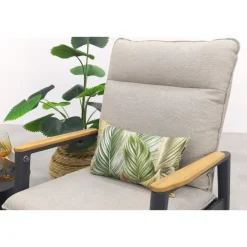 Van der Garde Tuinmeubelen - Premium VDG Solaro/Velora verstelbare loungestoelen set (3-delig) - Royal grey / Zand Outlet