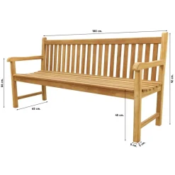 Livingfurn VDG Teak houten tuinbank Bison - 180 cm New