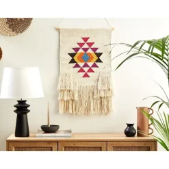 Beliani VEHARI - Wanddecoratie - Beige - Katoen Outlet