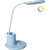 Leen Bakker VELA - Bureaulamp LED - Blauw - Synthetisch materiaal Sale