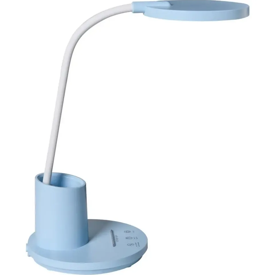 Leen Bakker VELA - Bureaulamp LED - Blauw - Synthetisch materiaal Sale