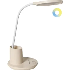 Leen Bakker VELA - Bureaulamp LED - Lichtbeige - Synthetisch materiaal Hot