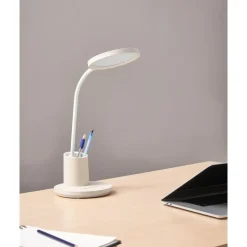 Leen Bakker VELA - Bureaulamp LED - Lichtbeige - Synthetisch materiaal Hot