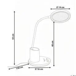 Leen Bakker VELA - Bureaulamp LED - Lichtbeige - Synthetisch materiaal Hot