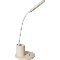 Leen Bakker VELA - Bureaulamp LED - Lichtbeige - Synthetisch materiaal Hot