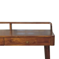 Artisan Furniture Verhoogde kastanjebruine sidetable met 2 lades, bruin Best