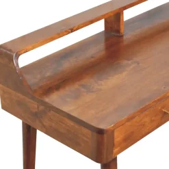 Artisan Furniture Verhoogde kastanjebruine sidetable met 2 lades, bruin Best